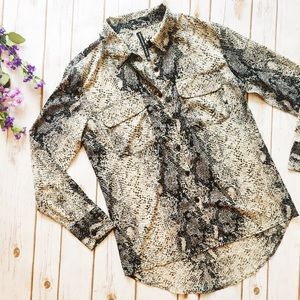 WGB By Walter Baker || Snake Print Button Down